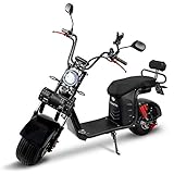 Rolektro E-Cruiser 45 km/h Elektromoped - 1500W E-Chopper Moped - Li-Akku E-Moped mit Straßenzulassung für 2 Personen