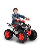 Rollplay Elektro-Quad Powersport ATV Max 12V, Elektrofahrzeug für Kinder ab 3 Jahre, Softstart, 5 km/h Bis max. 35 kg, 12-Volt-Akku, schwarz 35551