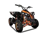 KXD M3 E-Starter 6' 49ccm Quad Mini ATV Miniquad Benzinmotor Kinderquad Kinder Enduro Pocketquad Sportquad Jugendliche Freizeitfahrzeuge Elektroquad Erwachsene Funsport orange