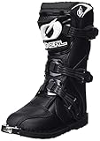 O'NEAL | Motocross-Stiefel | Kinder | Motocross Enduro | Integrierter Zehenschutz, Air-Mesh-Gewebe, leicht verstellbare Verschlussschnallen | Rider Youth Boot | Schwarz | Größe 4/36