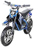 Kinder Mini Crossbike'Gepard' verstärkte Gabel 36 Volt Enduro Motorcrossbike Pocketbike (Blau)